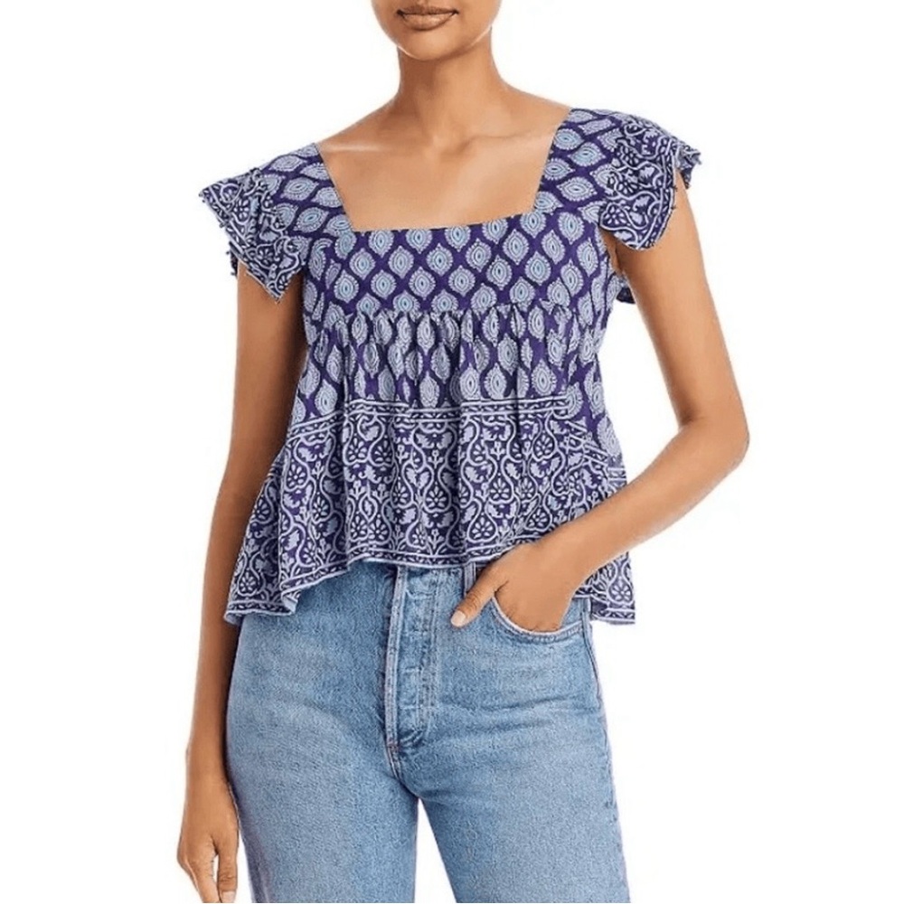 NWT Bell by Alicia Bell square neck babydoll top